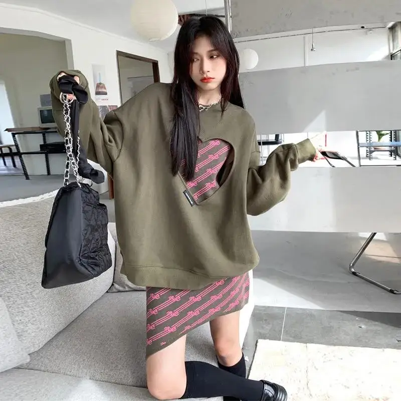 Hollow Out Sweatshirts Women Vintage Casual Daily O-neck Chic Loose Hoodies Korean Students Classic Popular All-match Basic Tops
Hollow Out Sweatshirts Women Vintage Casual Daily O-neck Chic Loose Hoodies Korean Students Classic Popular All-match Basic Tops