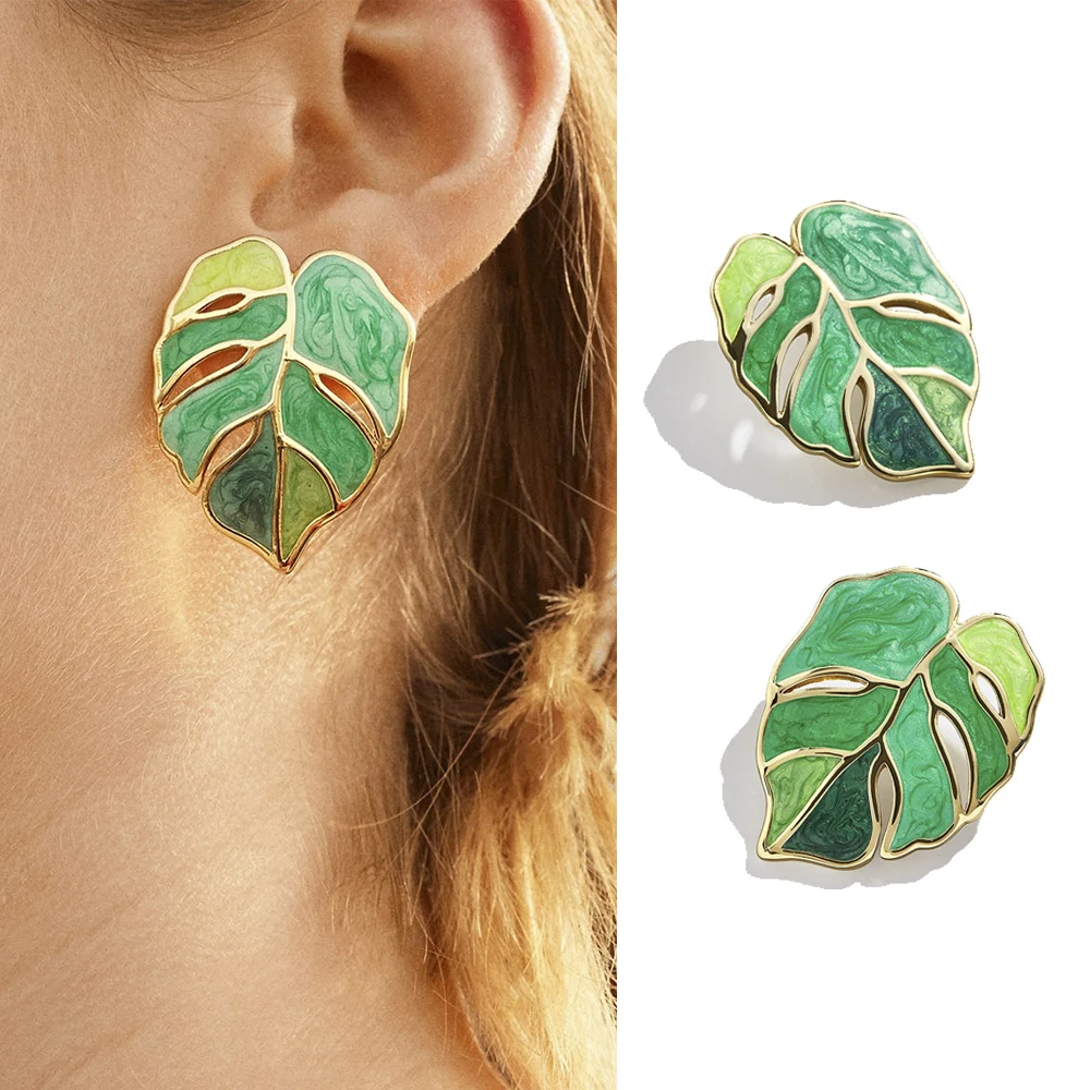 Creative Green Leaf Earrings For Woman Aesthetics Luxury Natural Plant Encanto Pierceing Dangle Earrings 2022 New Couple Jewelry 
Creative Green Leaf Earrings For Woman Aesthetics Luxury Natural Plant Encanto Pierceing Dangle Earrings 2022 New Couple Jewelry