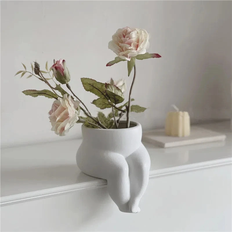 Ceramic Leg Vase Cute Abstract White Body Art Small Flower Pot Fairy Crafts Ornament Planting Succulent Plants Home Decoration
Ceramic Leg Vase Cute Abstract White Body Art Small Flower Pot Fairy Crafts Ornament Planting Succulent Plants Home Decoration