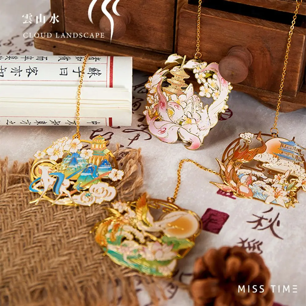 Stationery Retro Tassel Metal Chinese style Painted Bookmark Pagination Mark Book Clip
Stationery Retro Tassel Metal Chinese style Painted Bookmark Pagination Mark Book Clip