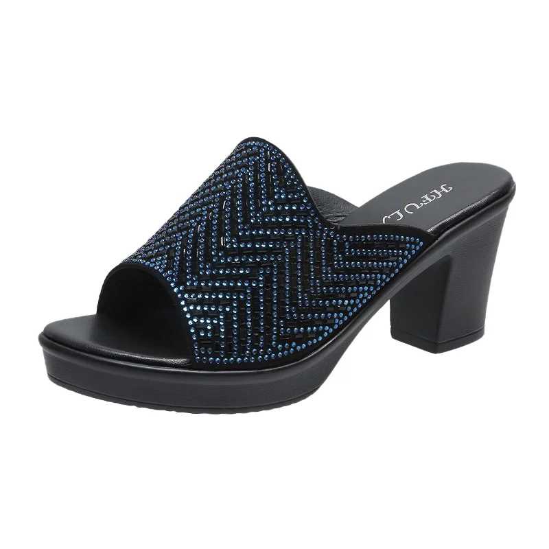 New Large Size 41 Women's Slippers 2022 Summer Fashion Rhinestone Fish Mouth High Heels Thick Heel Sandals Women's Shoes
New Large Size 41 Women's Slippers 2022 Summer Fashion Rhinestone Fish Mouth High Heels Thick Heel Sandals Women's Shoes