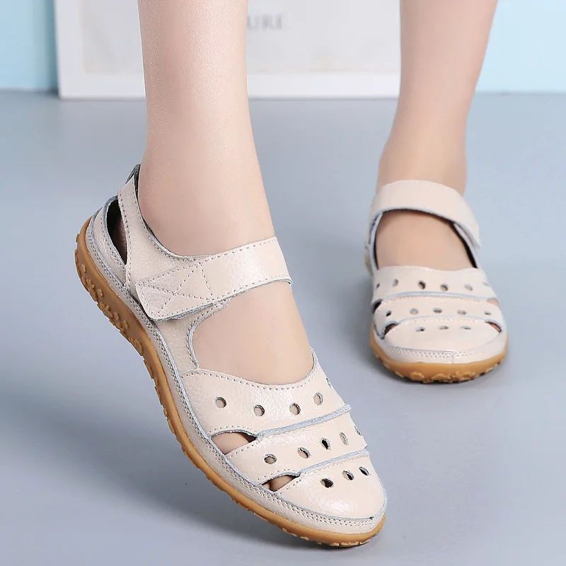 de mujer verano 2023 Women Leather Hollow Out Summer Sandals Ladies Flats Breathable Slip on Loafers Fashion Female Soft Shoes
de mujer verano 2023 Women Leather Hollow Out Summer Sandals Ladies Flats Breathable Slip on Loafers Fashion Female Soft Shoes