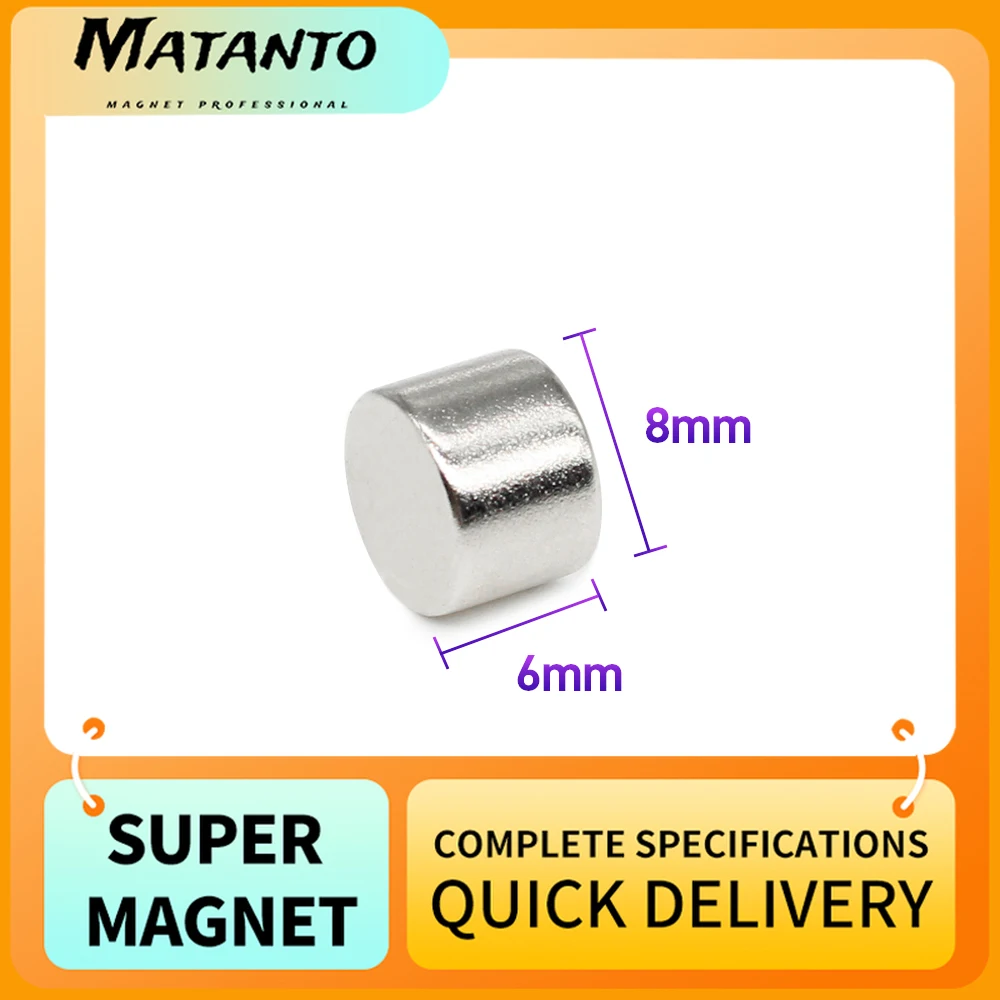 10/20/50/100/150/200PCS 8x6 Round Powerful Strong Magnetic Magnet N35 Neodymium Magnet 8x6mm Small Disc Rare Earth Magnet 8*6
10/20/50/100/150/200PCS 8x6 Round Powerful Strong Magnetic Magnet N35 Neodymium Magnet 8x6mm Small Disc Rare Earth Magnet 8*6