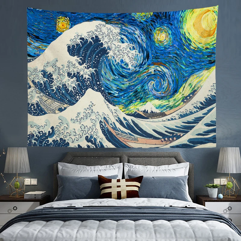 Wall Hanging Van Gogh Headboards Tapestry Aesthetic The Great Wave of Kanagawa Art Decorative Decor Japan Panoramic Wallpaper
Wall Hanging Van Gogh Headboards Tapestry Aesthetic The Great Wave of Kanagawa Art Decorative Decor Japan Panoramic Wallpaper