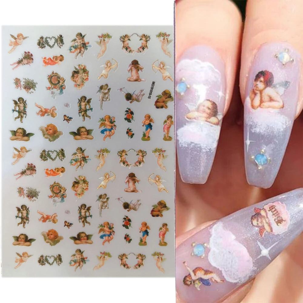 Angel Nail Stickers,1Pcs 3D Self-Adhesive Baby Angels Nail Decals Transfer Decals Slider 3D DIY Tips Nail Art Decorations*-NK169
Angel Nail Stickers,1Pcs 3D Self-Adhesive Baby Angels Nail Decals Transfer Decals Slider 3D DIY Tips Nail Art Decorations*-NK169