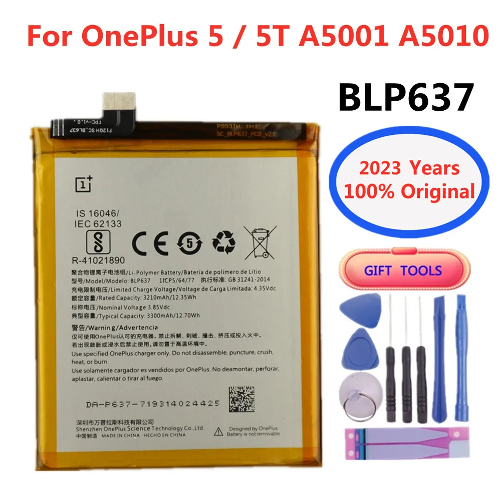 Аккумулятор BLP637 для Oneplus 5 5T One Plus 1 + 5 5T A5010, 2023 мАч, Сменные Аккумуляторы и инструменты, 3300 год
Аккумулятор BLP637 для Oneplus 5 5T One Plus 1 + 5 5T A5010, 2023 мАч, Сменные Аккумуляторы и инструменты, 3300 год
