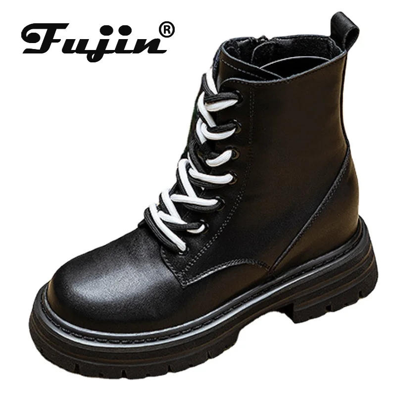 Fujin/женские ботильоны из натуральной кожи 7,5 см; Зимние ботинки в байкерском стиле; Сезон осень-зима; Теплая меховая плюшевая обувь на платформе; Модная женская обувь на танкетке
Fujin/женские ботильоны из натуральной кожи 7,5 см; Зимние ботинки в байкерском стиле; Сезон осень-зима; Теплая меховая плюшевая обувь на платформе; Модная женская обувь на танкетке