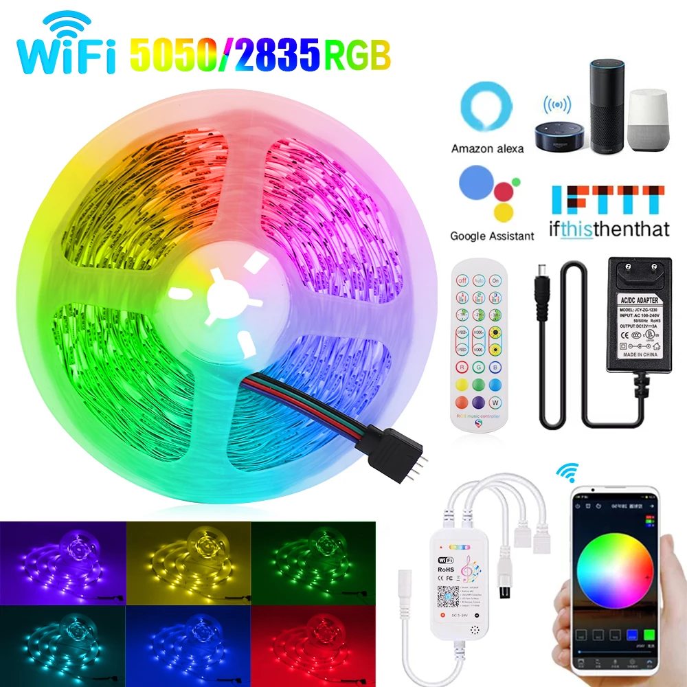 5M-20M LED Strip Lights RGB 5050 2835 Bluetooth Alexa Smart Control Luces Flexible Lamp Diode Tape for Festival Home Fita Decor
5M-20M LED Strip Lights RGB 5050 2835 Bluetooth Alexa Smart Control Luces Flexible Lamp Diode Tape for Festival Home Fita Decor