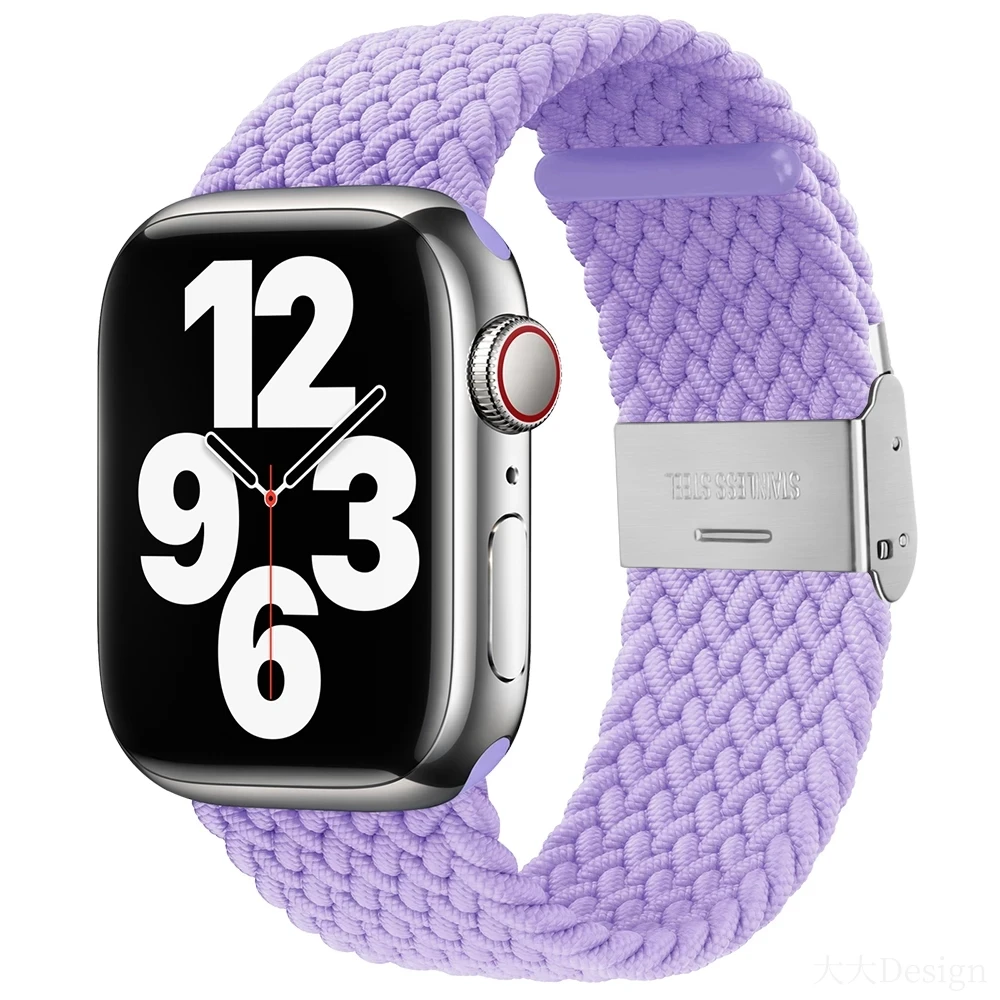 Ремешок Плетеный Соло для Apple Watch band 45 мм 44 мм 40 мм 41 мм 42 мм 38 мм, нейлоновый эластичный браслет для iWatch Series 3 4 5 SE 6 7
Ремешок Плетеный Соло для Apple Watch band 45 мм 44 мм 40 мм 41 мм 42 мм 38 мм, нейлоновый эластичный браслет для iWatch Series 3 4 5 SE 6 7