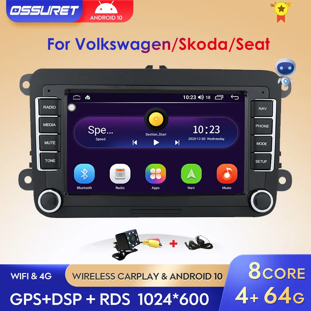Автомагнитола 2DIN для VW, мультимедийная стерео-система на Android 10, с GPS, для Volkswagen Passat B6, Skoda Octavia, Golf 5, 6, Polo, Touran, Jetta
Автомагнитола 2DIN для VW, мультимедийная стерео-система на Android 10, с GPS, для Volkswagen Passat B6, Skoda Octavia, Golf 5, 6, Polo, Touran, Jetta
