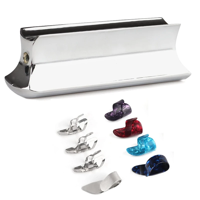 Guitar Slide Metal Steel Tone-Bar,With Celluloid And Stainless Steel Metal Thumb & Finger Picks Plectrums
Guitar Slide Metal Steel Tone-Bar,With Celluloid And Stainless Steel Metal Thumb & Finger Picks Plectrums