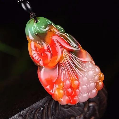 

Xinjiang Hetian Jade Color Jade Magnolia Pendant for Men and Women Flowers Rich Pendant Jewelry