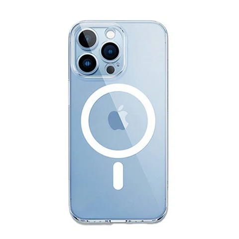 Прозрачный Магнитный чехол Magsafe для телефона, защитный чехол для телефона с беспроводной зарядкой для iPhone 14 13 12 11 Pro Max Mini XS XR