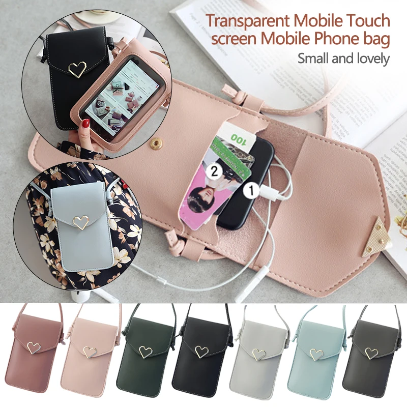 Women Simple PU Heart-Shaped Decorative Crossbody Bag Touch-Screen Mobile Phone Bag Phone Crossbody Shoulder Bag Purse Wallet
Women Simple PU Heart-Shaped Decorative Crossbody Bag Touch-Screen Mobile Phone Bag Phone Crossbody Shoulder Bag Purse Wallet