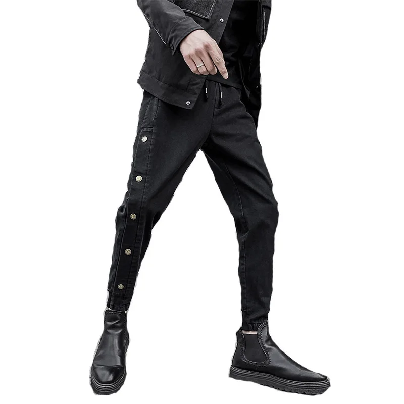 Spring Summer 2022 Buttoned Trousers Men's Jeans Trend Korean Style Harem Pants Youth Joker Men's Casual Feet Cowboy Black Pants
Spring Summer 2022 Buttoned Trousers Men's Jeans Trend Korean Style Harem Pants Youth Joker Men's Casual Feet Cowboy Black Pants