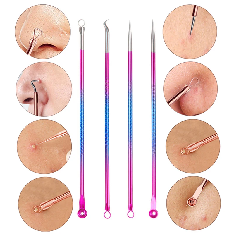 4Pcs/Set Blackhead Acne Remover Black Spot Blemish Pimple Removal Needle Facial Care Skin Cleansing Pore Cleanser Beauty Tool
4Pcs/Set Blackhead Acne Remover Black Spot Blemish Pimple Removal Needle Facial Care Skin Cleansing Pore Cleanser Beauty Tool