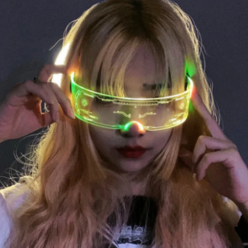 

Cool Luminous Colorul LED Light Up Glasses Glowing Neon Light Flashing Party Glasses For Nightclub DJ Dance Party Decor