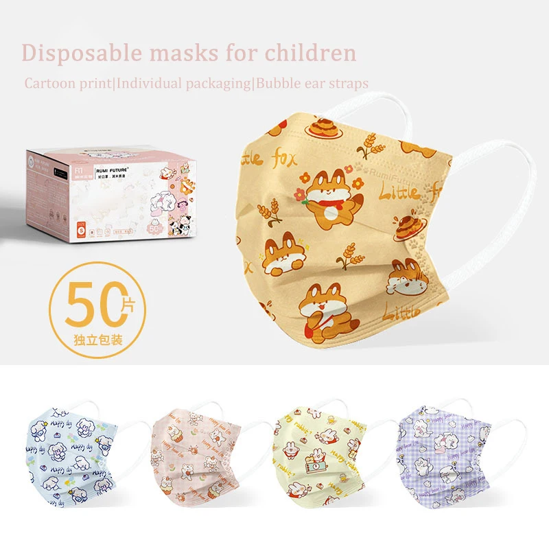 50pcs Child Face Masks Mascarillas Cartoon Rabbit / Bear / Dog / Bear Printed Masks 3-layer Disposable Protective Mask 2022 new
50pcs Child Face Masks Mascarillas Cartoon Rabbit / Bear / Dog / Bear Printed Masks 3-layer Disposable Protective Mask 2022 new
