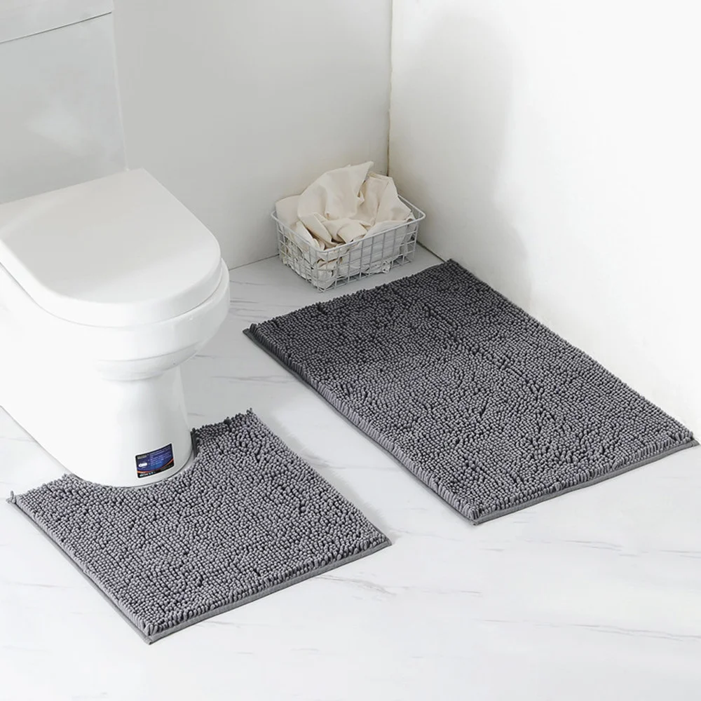 2pcs/set Shaggy Bathroom Carpet Anti-skid Mat Set Absorbent Washable Fit Toilet Bathtub Rug Living Room Door Foot Floormat
2pcs/set Shaggy Bathroom Carpet Anti-skid Mat Set Absorbent Washable Fit Toilet Bathtub Rug Living Room Door Foot Floormat