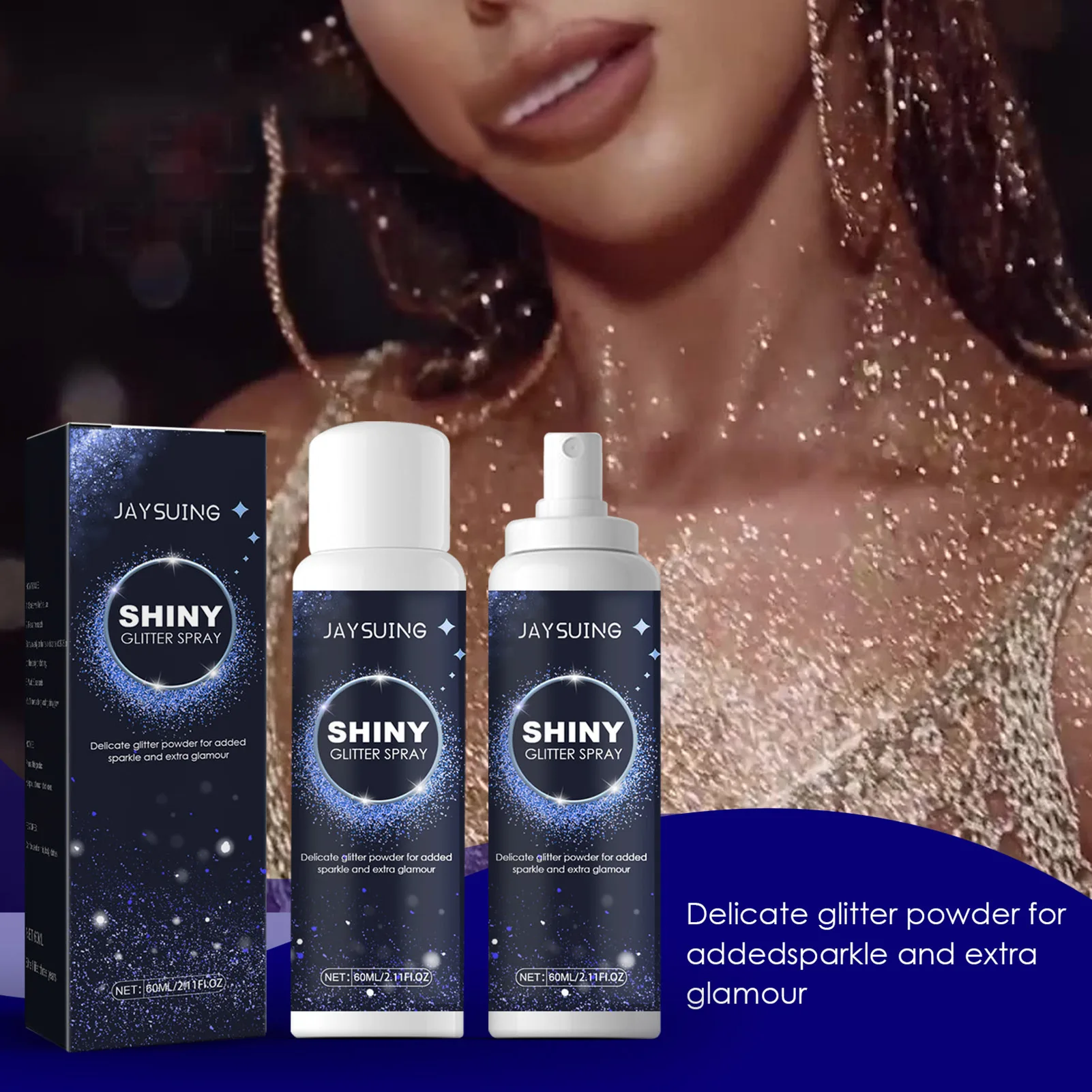 New Hair Body Glitter Spray Sparkly Shimmery Glow Face Highlighter Long Lasting Holog-raphic Powder Sprays For Party Date 60ml
New Hair Body Glitter Spray Sparkly Shimmery Glow Face Highlighter Long Lasting Holog-raphic Powder Sprays For Party Date 60ml