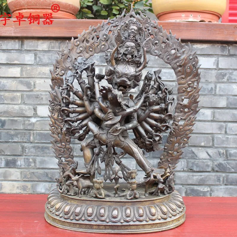 Yuzhuo Bronze Pure Copper Yamantaka Brass Yamantaka Copper Statue Crafts Ornaments
Yuzhuo Bronze Pure Copper Yamantaka Brass Yamantaka Copper Statue Crafts Ornaments