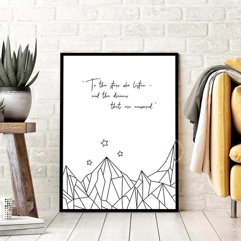 ACOSF SJM Bookish Gift Quote Canvas Painting Poster To The Stars Who Listen Print ACOTAR Series Night Court Poster Home Decor
ACOSF SJM Bookish Gift Quote Canvas Painting Poster To The Stars Who Listen Print ACOTAR Series Night Court Poster Home Decor