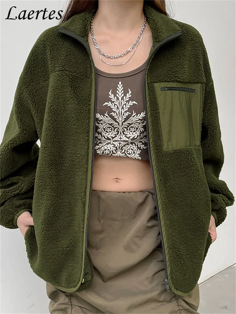 Laertes Green Pocket Zipper Long Sleeve Coat Women 2022 Autumn Winter Corduroy Loose Streetwear Casual Coat Tops
Laertes Green Pocket Zipper Long Sleeve Coat Women 2022 Autumn Winter Corduroy Loose Streetwear Casual Coat Tops