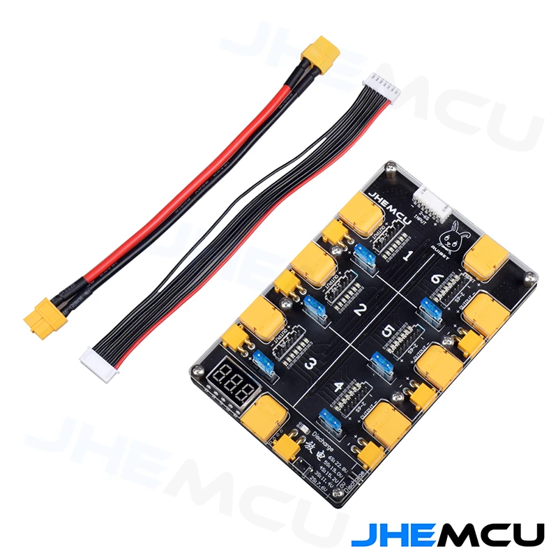 JHEMCU Ruibet Thor 2-6S 6-way Battery Charger Board / short-circuit proof / Discharge function XT60 XT30 Plug
JHEMCU Ruibet Thor 2-6S 6-way Battery Charger Board / short-circuit proof / Discharge function XT60 XT30 Plug