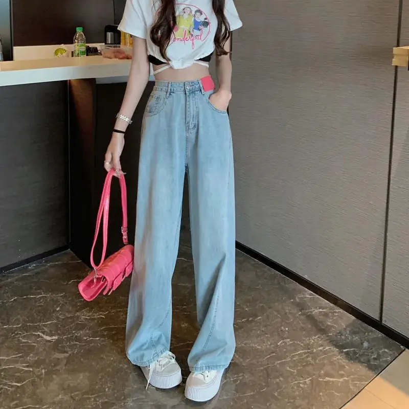 Лето 2023, Корейская версия нового дизайна, тонкие прямые свободные повседневные универсальные брюки с высокой талией и широкими штанинами
Лето 2023, Корейская версия нового дизайна, тонкие прямые свободные повседневные универсальные брюки с высокой талией и широкими штанинами