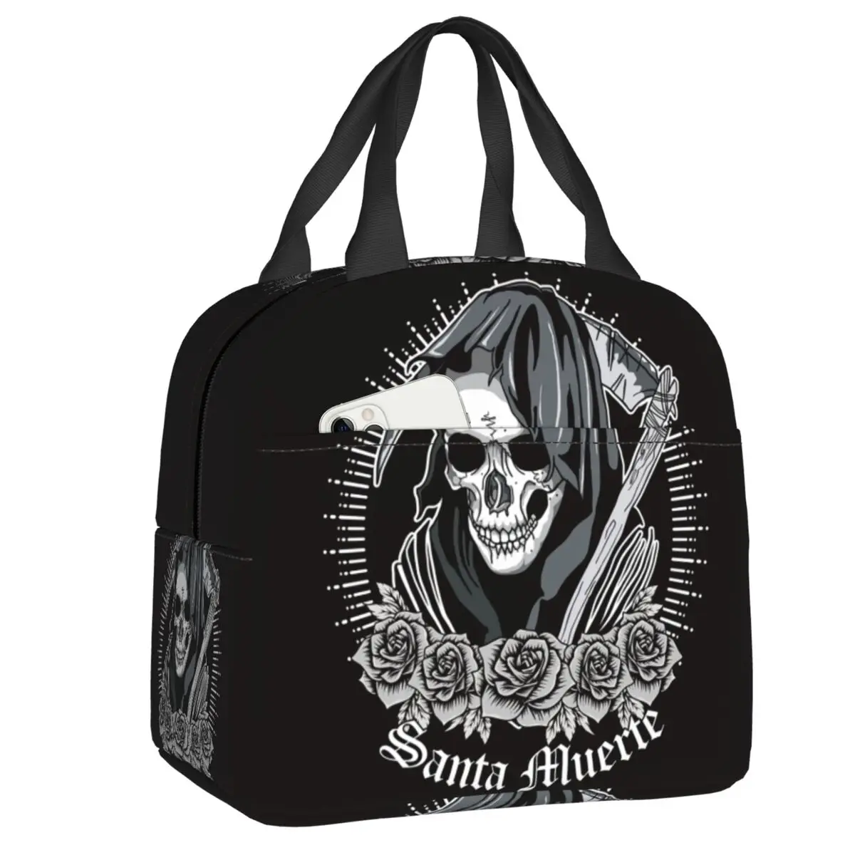 2023 Santa Muerte Female Deity Mexican Satanic Dead Sugar Skull Thermal Insulated Lunch Bag Resuable Lunch Container Food Box
2023 Santa Muerte Female Deity Mexican Satanic Dead Sugar Skull Thermal Insulated Lunch Bag Resuable Lunch Container Food Box