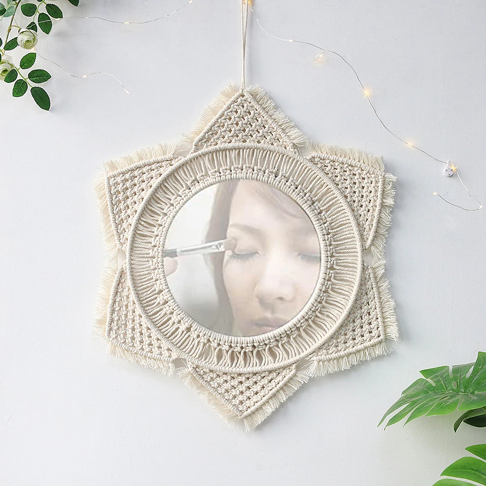 Большие круглые настенные зеркала украшение в римском стиле Бохо домашний декор макраме декоративные зеркала для гостиной спальни украшения
Большие круглые настенные зеркала украшение в римском стиле Бохо домашний декор макраме декоративные зеркала для гостиной спальни украшения