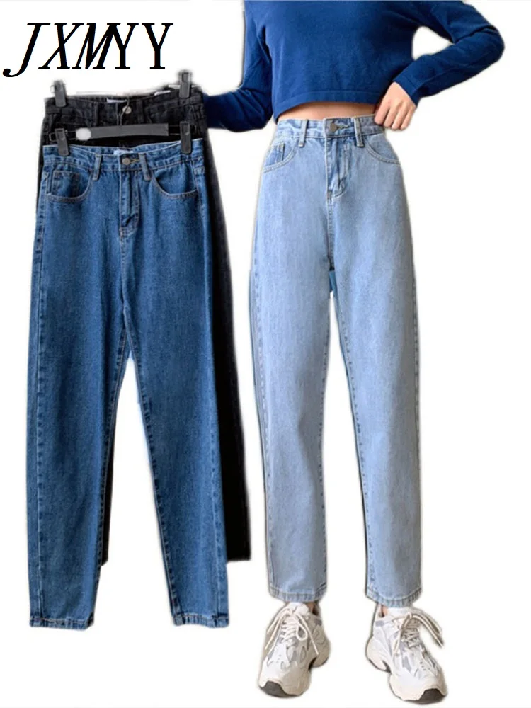 Женские джинсы с высокой талией, прямые джинсы в стиле ретро, модель 4XL, синего и черного цветов, для весны, размера плюс
Женские джинсы с высокой талией, прямые джинсы в стиле ретро, модель 4XL, синего и черного цветов, для весны, размера плюс