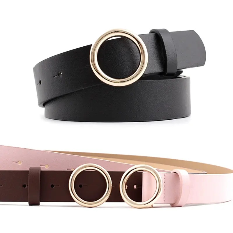 Women Fashion Solid Round Shape Buckle Waist Belt Metal Buckle Casual PU Leather Belts Ladies Leisure Dress Jeans Wild Waistband 
Women Fashion Solid Round Shape Buckle Waist Belt Metal Buckle Casual PU Leather Belts Ladies Leisure Dress Jeans Wild Waistband