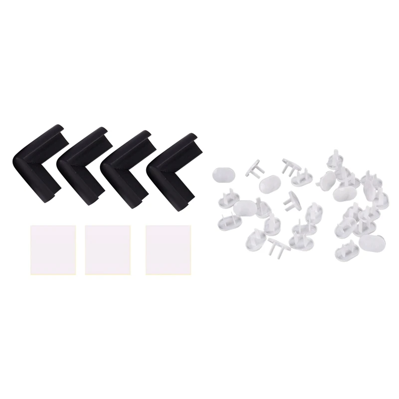 4 Pcs Child Baby Safety Desk Guard Corner Protector & 50 Pcs Anti Electric Shock Plugs Protector Cover Cap
4 Pcs Child Baby Safety Desk Guard Corner Protector & 50 Pcs Anti Electric Shock Plugs Protector Cover Cap
