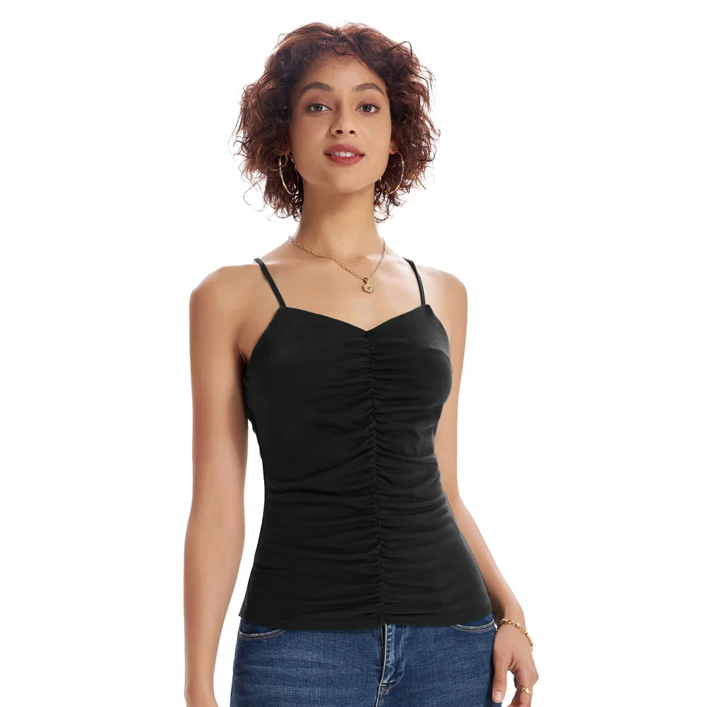 GK Women's Tank Top Ruched Cami Floral Printed Solid Vest Comfy Slim Fit Spaghetti Straps V-Neck Camisole Sleeveless Streetwear
GK Women's Tank Top Ruched Cami Floral Printed Solid Vest Comfy Slim Fit Spaghetti Straps V-Neck Camisole Sleeveless Streetwear