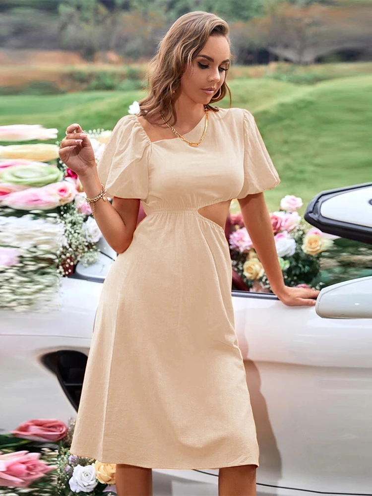 Summer New Women's Dresses Elegant Casual Women's Solid Color Off-the-shoulder Commuter Dresses Women Bandage Dresses Woman
Summer New Women's Dresses Elegant Casual Women's Solid Color Off-the-shoulder Commuter Dresses Women Bandage Dresses Woman