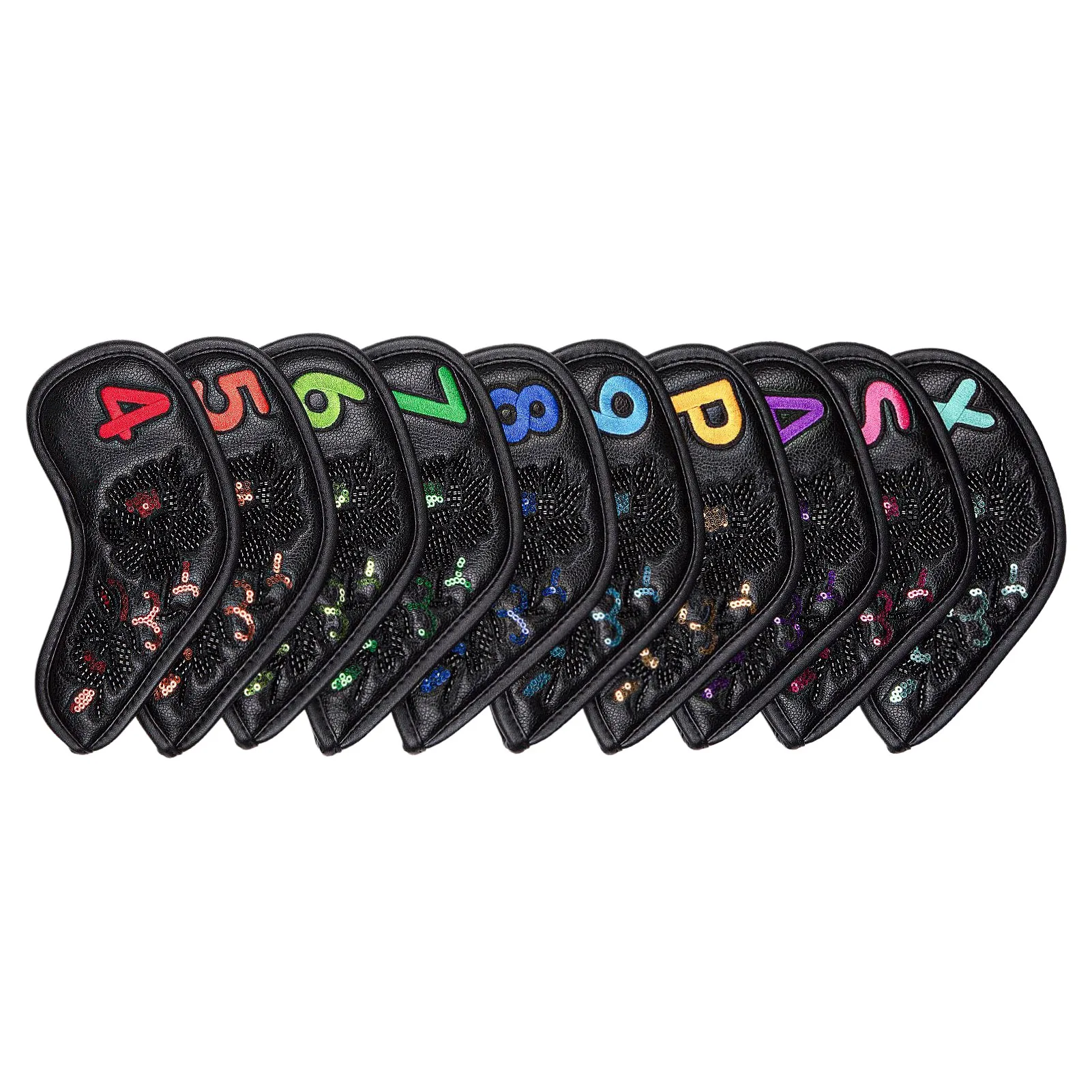 Golf Iron Head Covers 10pcs Colored Embroidery Protective Headcover For Golf Clubs Elastic Standard Protection Sleeves With
Golf Iron Head Covers 10pcs Colored Embroidery Protective Headcover For Golf Clubs Elastic Standard Protection Sleeves With