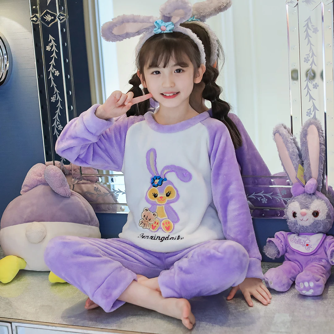 Disney Winter Children Fleece Pajamas Thicken Warm Flannel Sleepwear Autumn Girls Coral Fleece Kids Pijamas Home Nightwear
Disney Winter Children Fleece Pajamas Thicken Warm Flannel Sleepwear Autumn Girls Coral Fleece Kids Pijamas Home Nightwear