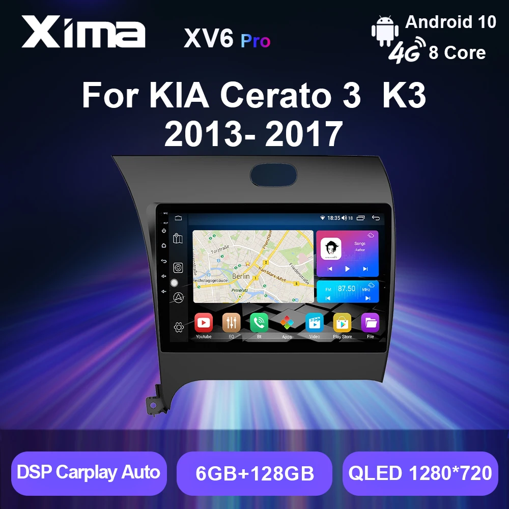 Автомобильная Мультимедийная система XIMA XV6 Pro, 8 ядер, для Kia Cerato 3 YD 2013-2017, Android 10, 2 din, Carplay, GPS-навигация
Автомобильная Мультимедийная система XIMA XV6 Pro, 8 ядер, для Kia Cerato 3 YD 2013-2017, Android 10, 2 din, Carplay, GPS-навигация