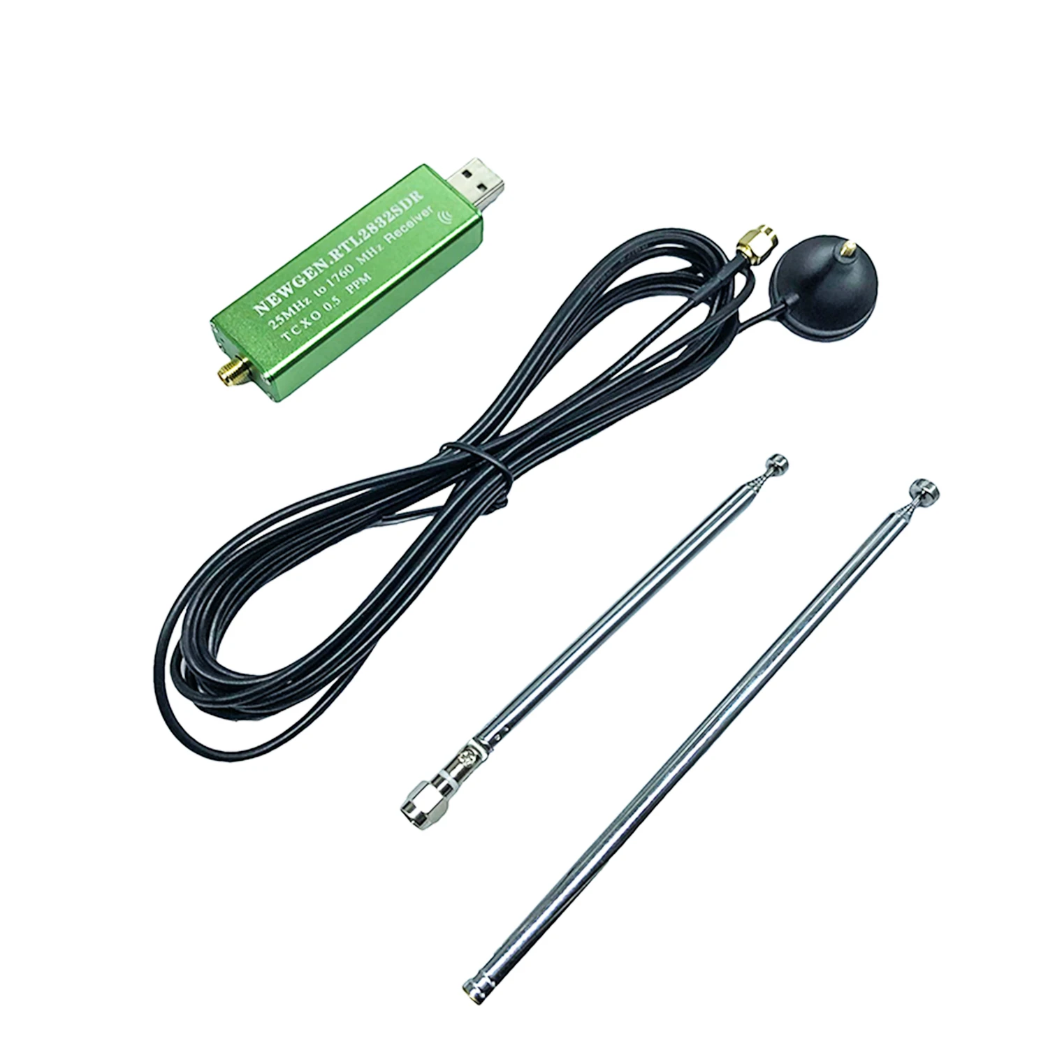 USB RTL-SDR W/ 0.5 PPM TCXO Metal Case SMA R820T2 RTL2832U Software Defined With Multipurpose Antenna
USB RTL-SDR W/ 0.5 PPM TCXO Metal Case SMA R820T2 RTL2832U Software Defined With Multipurpose Antenna