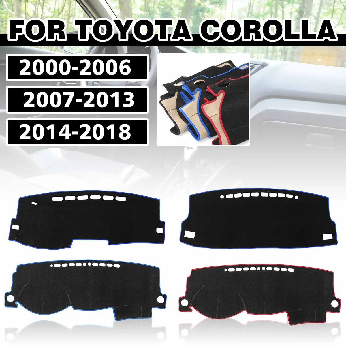 Car Dashboard Cover Avoid Light Pad Anti-Slip Mat Dashboard Cover Pad Sunshade Cushion For Toyota Corolla 2000 2001 2002-2006
Car Dashboard Cover Avoid Light Pad Anti-Slip Mat Dashboard Cover Pad Sunshade Cushion For Toyota Corolla 2000 2001 2002-2006