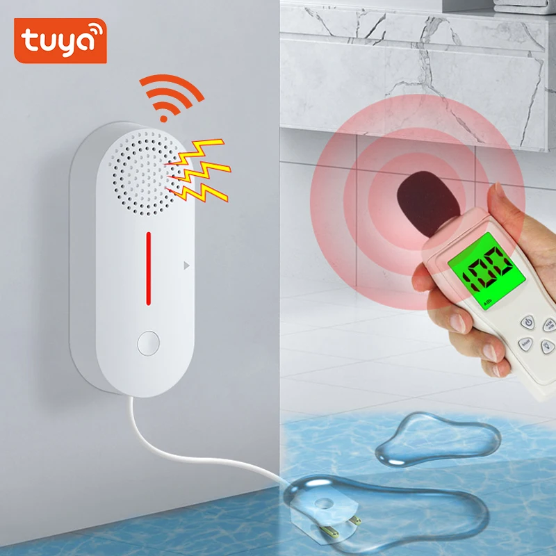 Умный датчик утечки воды Tuya, Wi-Fi детектор утечки воды, работает с приложением
Умный датчик утечки воды Tuya, Wi-Fi детектор утечки воды, работает с приложением