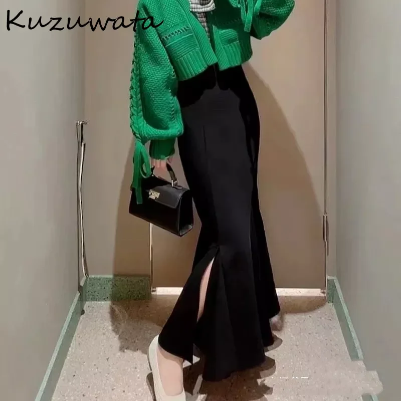 Kuzuwata 2022 Winter New Women Jupes Japanese Temperament Commuter Mujer Faldas High Waist Irregular Slim Solid Mermaid Skirt
Kuzuwata 2022 Winter New Women Jupes Japanese Temperament Commuter Mujer Faldas High Waist Irregular Slim Solid Mermaid Skirt