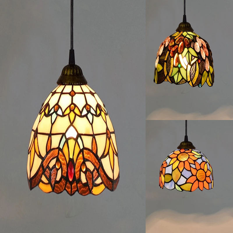 Tiffany Stained Glass Pendant Light Retro Baroque Grape Sunflower Chandelier Dining Room Bar Kitchen Art Decor LED Hanging Lamp
Tiffany Stained Glass Pendant Light Retro Baroque Grape Sunflower Chandelier Dining Room Bar Kitchen Art Decor LED Hanging Lamp