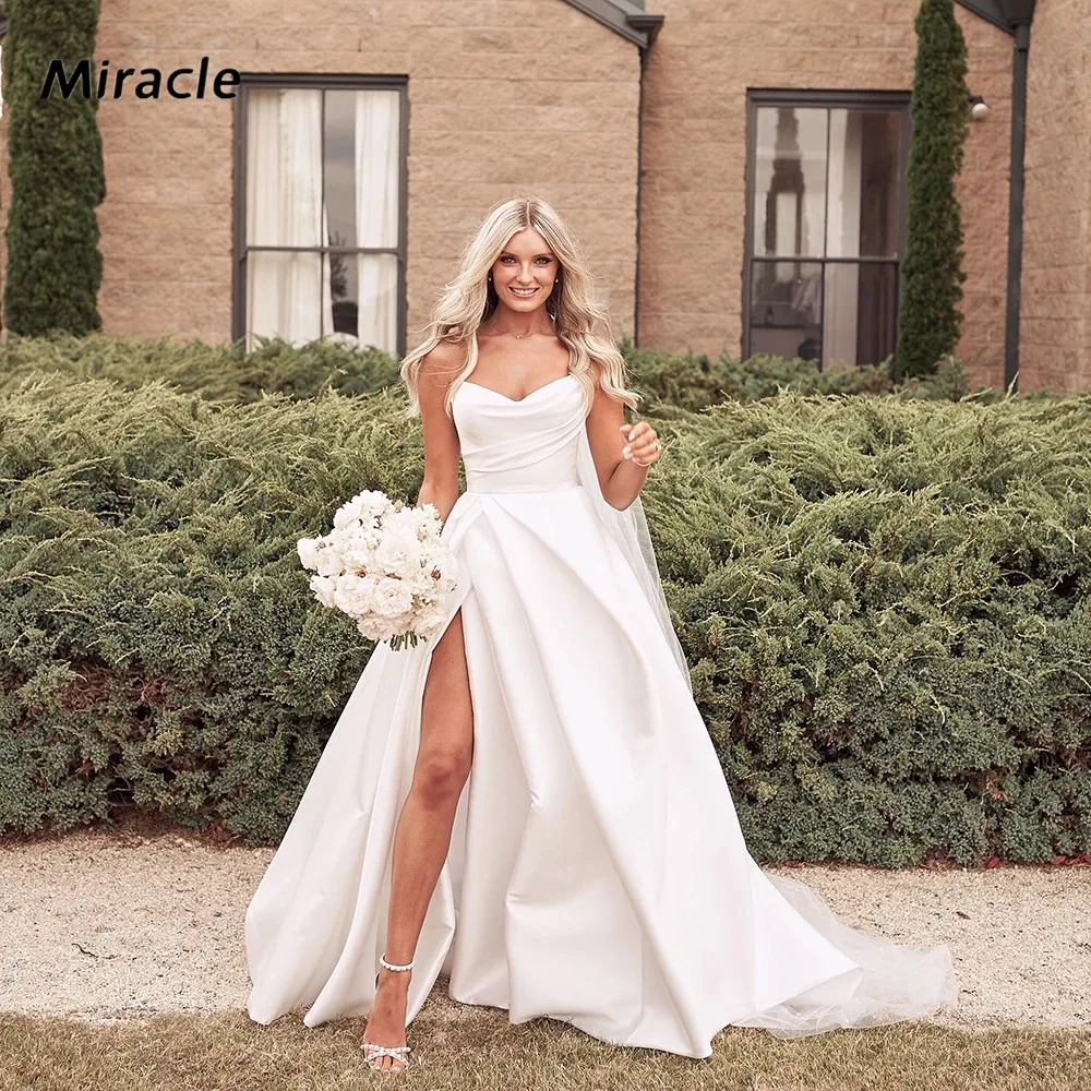 Pretty A Line Wedding Dress Mellow Sweetheart Bridal Gown Beautiful Backless Dresses Sleeveless Dignified Vestido De Novia
Pretty A Line Wedding Dress Mellow Sweetheart Bridal Gown Beautiful Backless Dresses Sleeveless Dignified Vestido De Novia