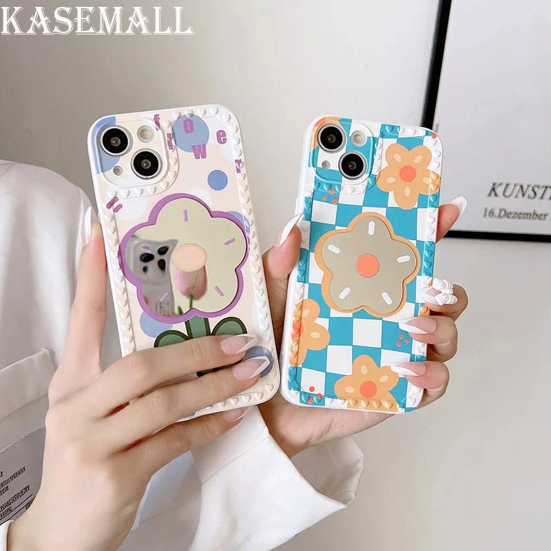Cute Flowers Acrylic Mirror High Quality Silicone Cases For iPhone 13 12 11 Pro MAX 7 8 Plus Soft Bumper Shockproof Phone Cover
Cute Flowers Acrylic Mirror High Quality Silicone Cases For iPhone 13 12 11 Pro MAX 7 8 Plus Soft Bumper Shockproof Phone Cover