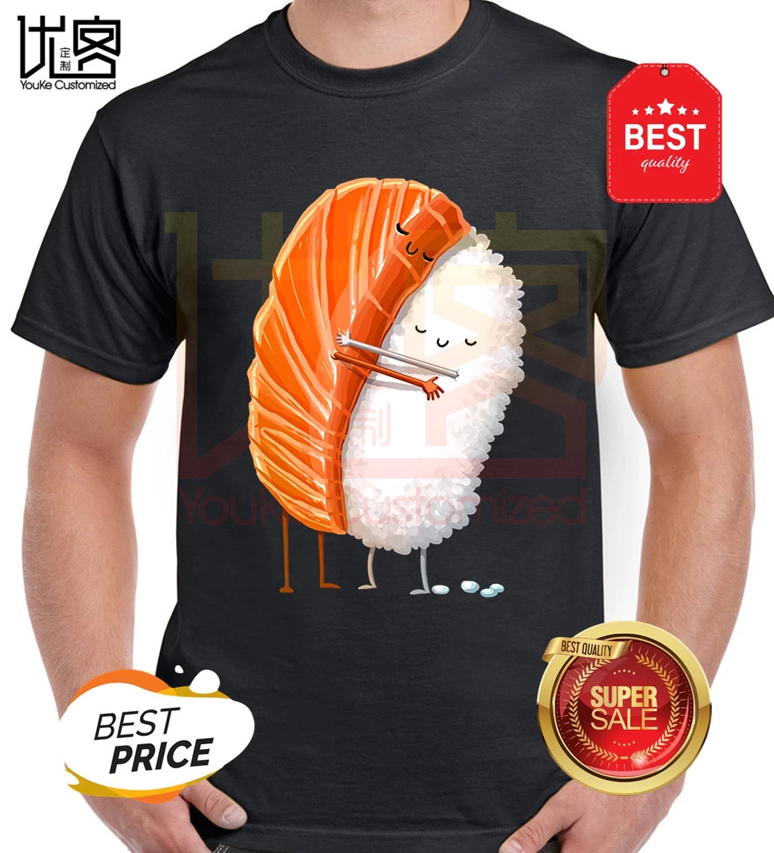 sushi hug cute kawaii illustrative graphic t-shirt-rt men's women's 100% cotton short sleeves tops tee
sushi hug cute kawaii illustrative graphic t-shirt-rt men's women's 100% cotton short sleeves tops tee