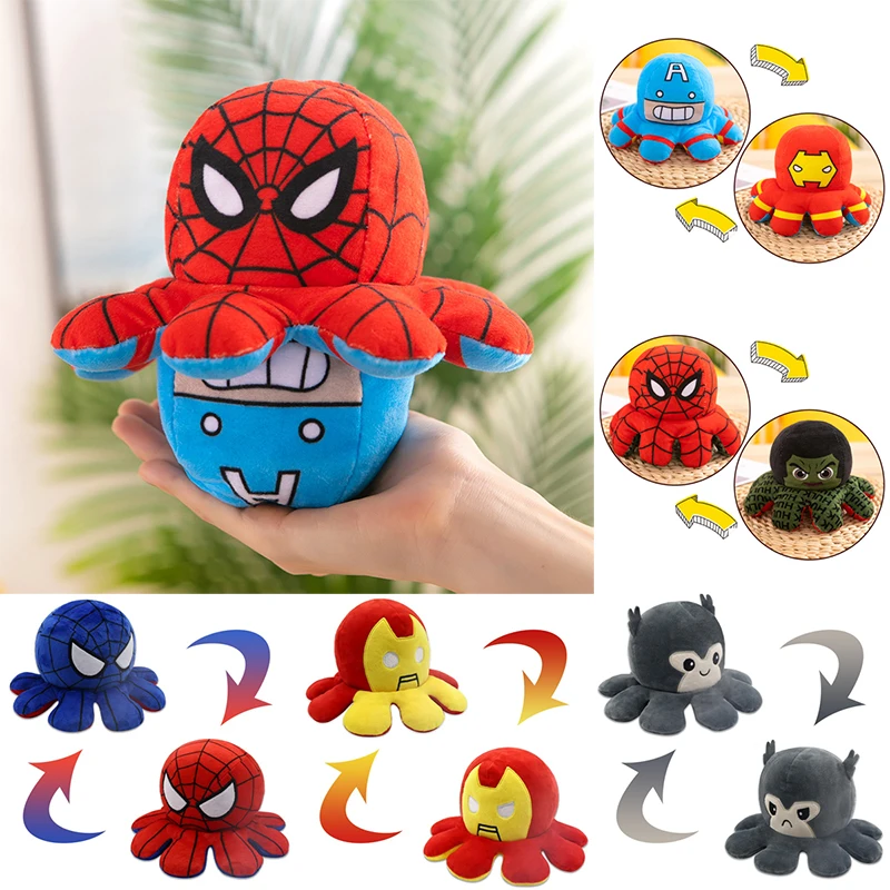 Disney Marvel Legends Reversible Double-Sided Figure Plush Soft Spiderman Iron Man Flip Stuffed Dolls Plushie for Children Kids 
Disney Marvel Legends Reversible Double-Sided Figure Plush Soft Spiderman Iron Man Flip Stuffed Dolls Plushie for Children Kids