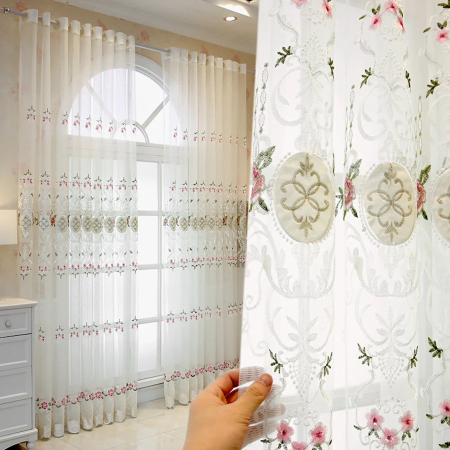 Luxury Elegance Embroidered Floral Tulle Curtains Drape White Fresh Window Treatment for Living Room Delicate Cutout Lace Hem #3
Luxury Elegance Embroidered Floral Tulle Curtains Drape White Fresh Window Treatment for Living Room Delicate Cutout Lace Hem #3