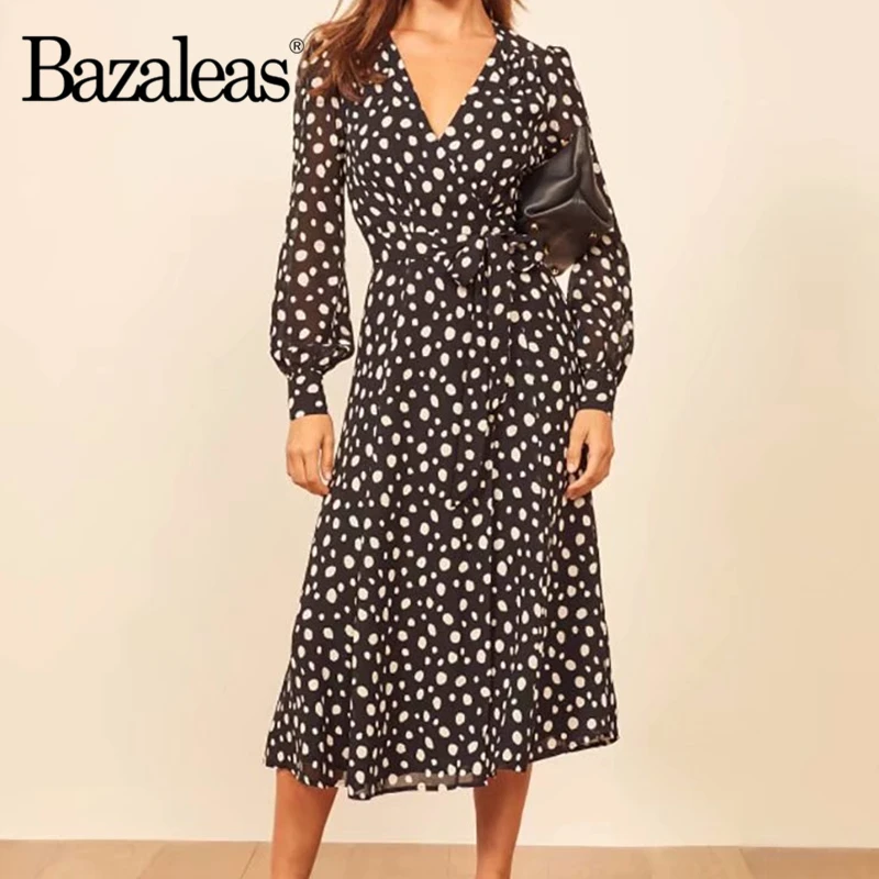 2022 traf women's midi Dress party dress Chic vestidos Fashion Dot Print Black Wrap
2022 traf women's midi Dress party dress Chic vestidos Fashion Dot Print Black Wrap